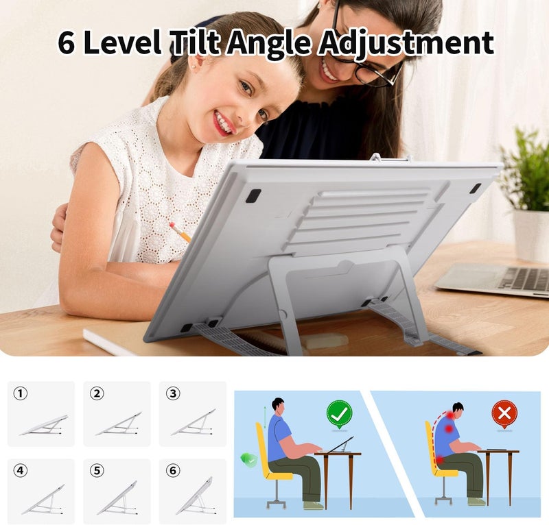 Zocelight Rechargeable A3 Diamond Art Light Board with Padded Case,Light Pad with Stand,3 Colors Stepless Dimmable and 6 Levels of Brightness Light Box for tracing,Diamond Painting,Drawing,Sketching(White) - Image 3